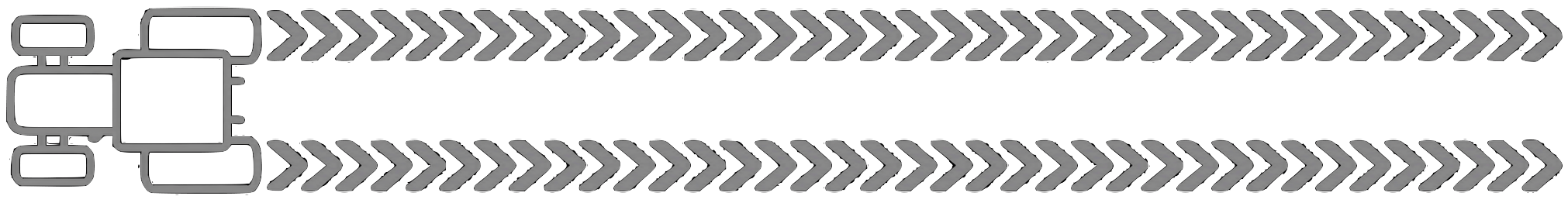 Decorative tractor track divider