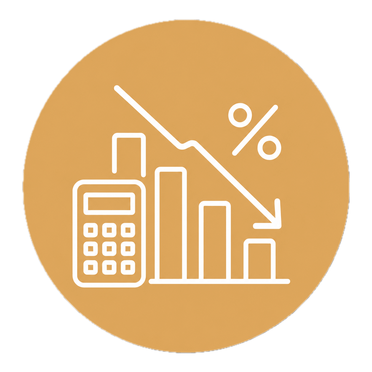 Icon representing a home loan repayment review for refinancing options.