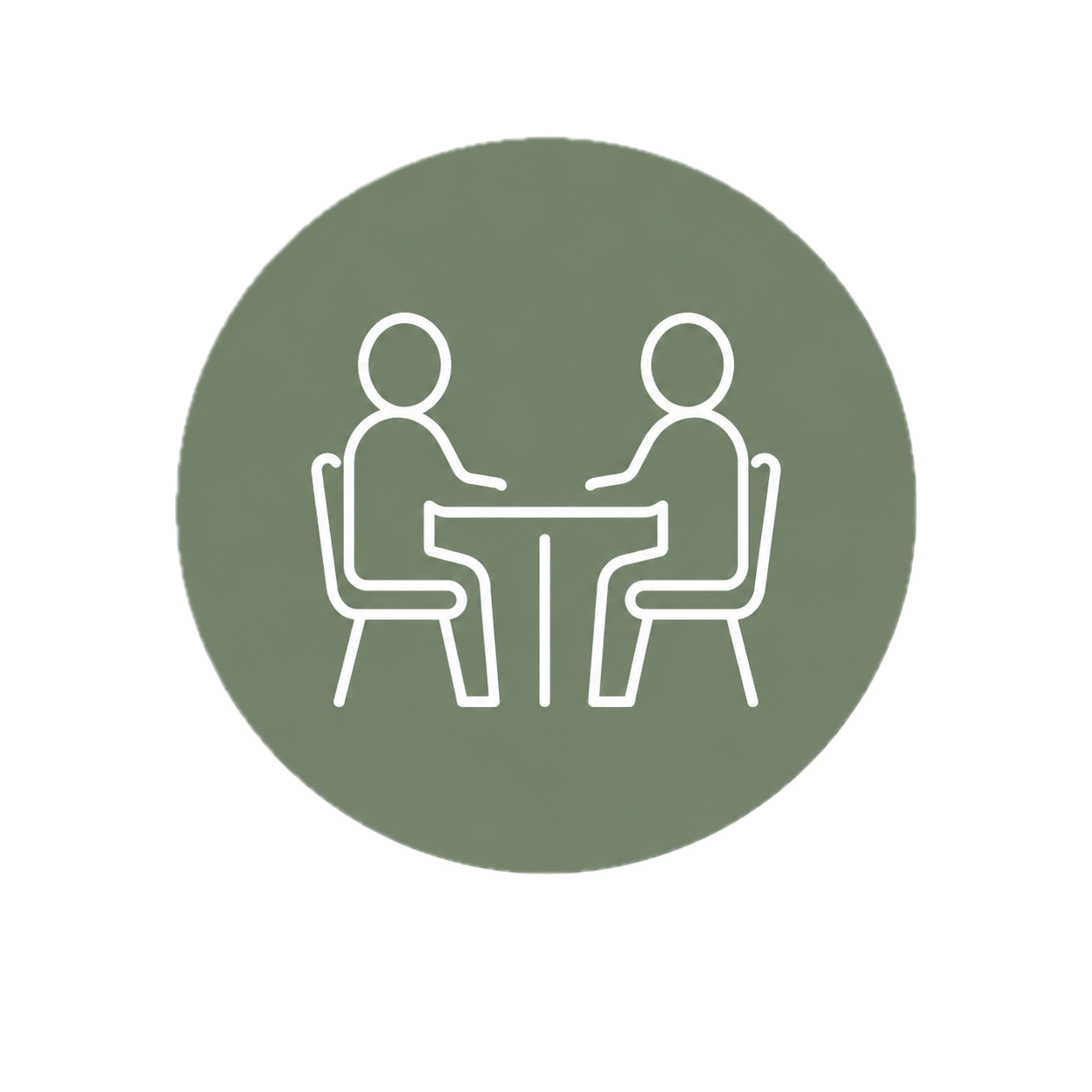 Face-to-face appointment icon for Mortgage Muster local mortgage and finance meetings.