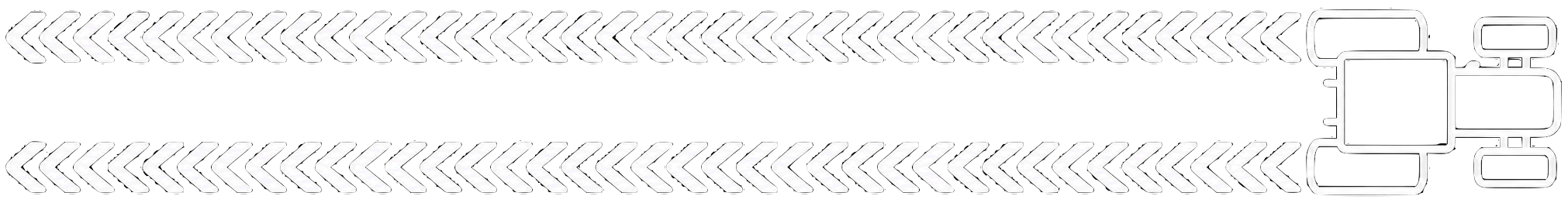 Decorative tractor track divider