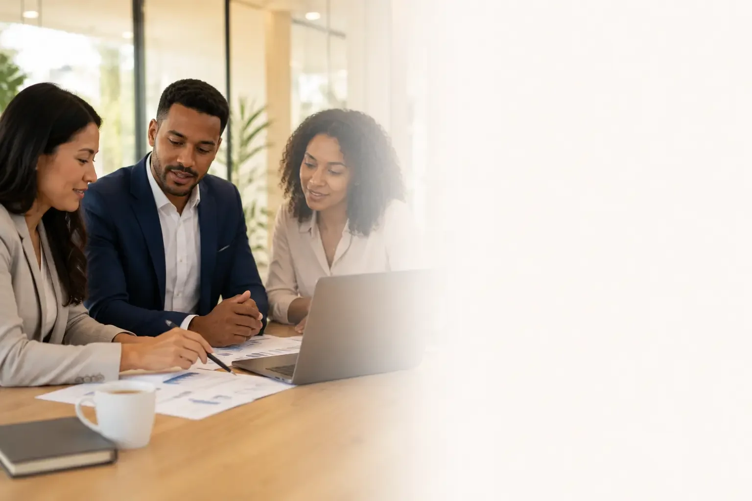 Business owners reviewing trust or company borrowing structure for commercial lending.