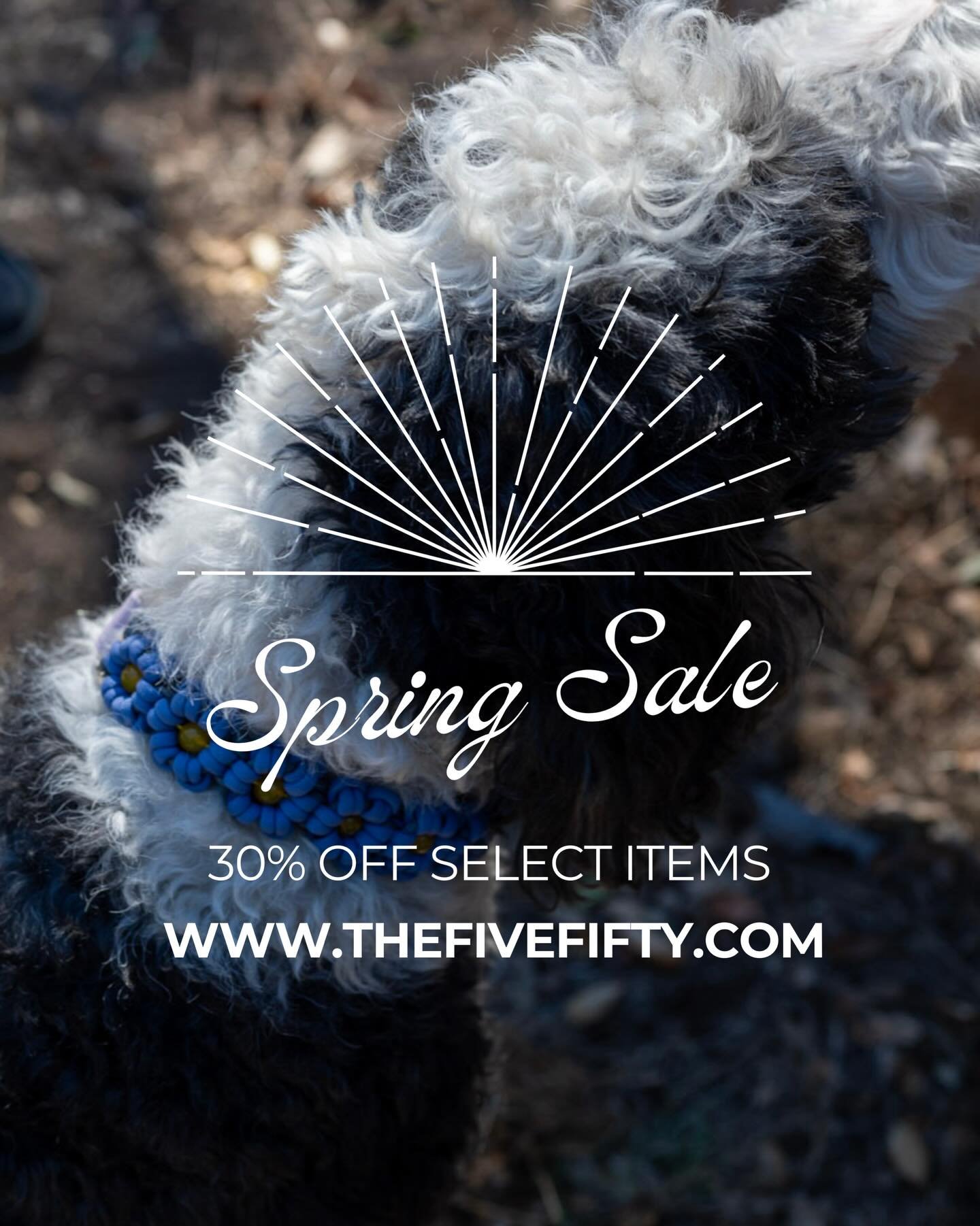 The Five Fifty is having a spring sale! Get 30% off the Blossom Cat Collar, Blossom Dog Collar, and Daisy Dog Collar 🌸🌼 Now until the end of April 💖 Visit www.thefivefifty.com