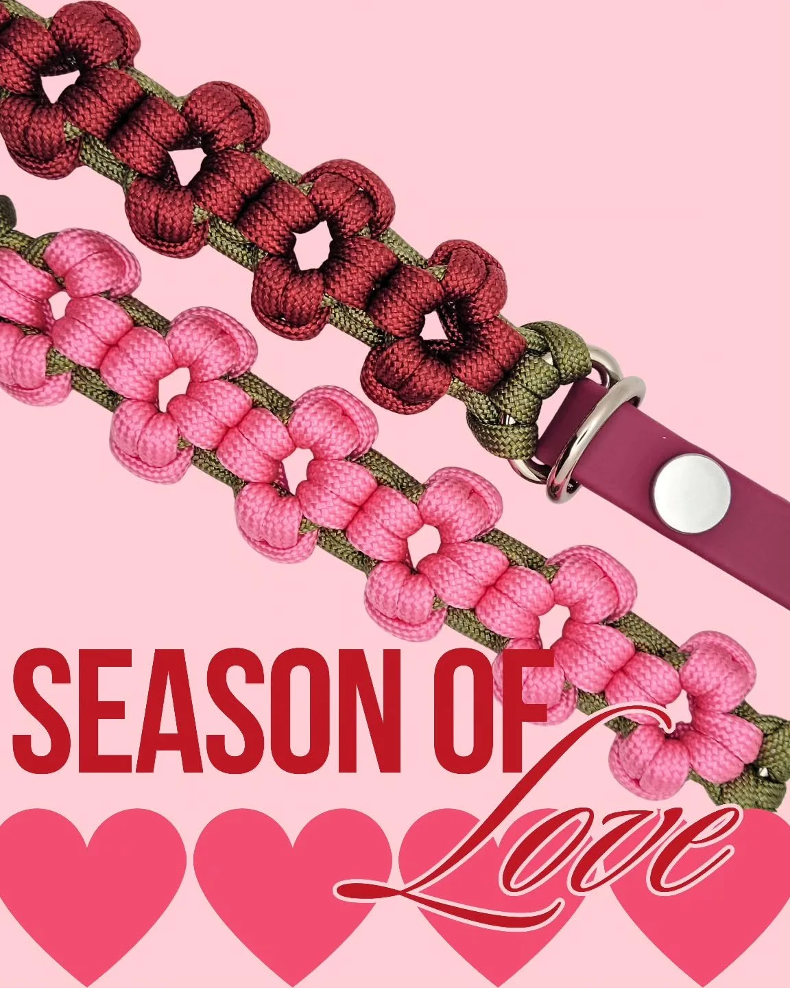 Show your pup some extra love this Valentine's - treat them to something special 💖

Introducing our first preset colorway, just in time for Valentine's day! 
Get the Valentine Blossom Dog Collar - available at an exclusive price from www.thefivefift