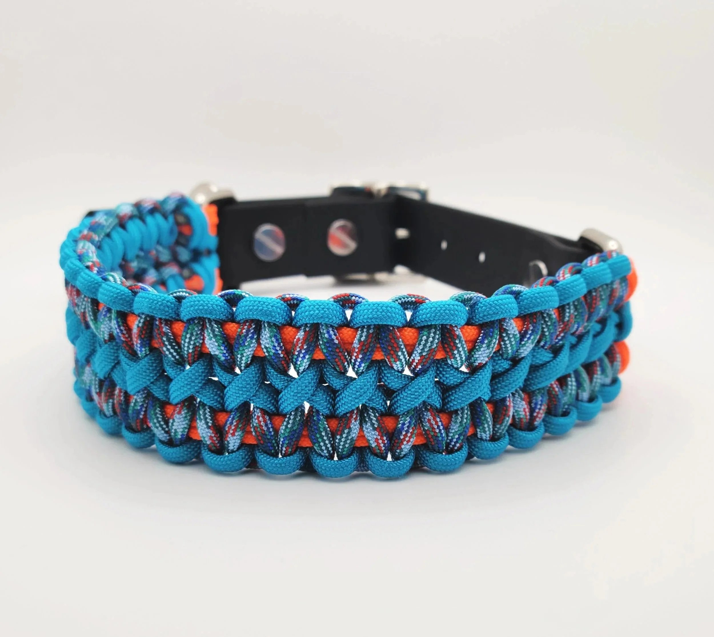 Custom Double Cobra Weave Dog Collar