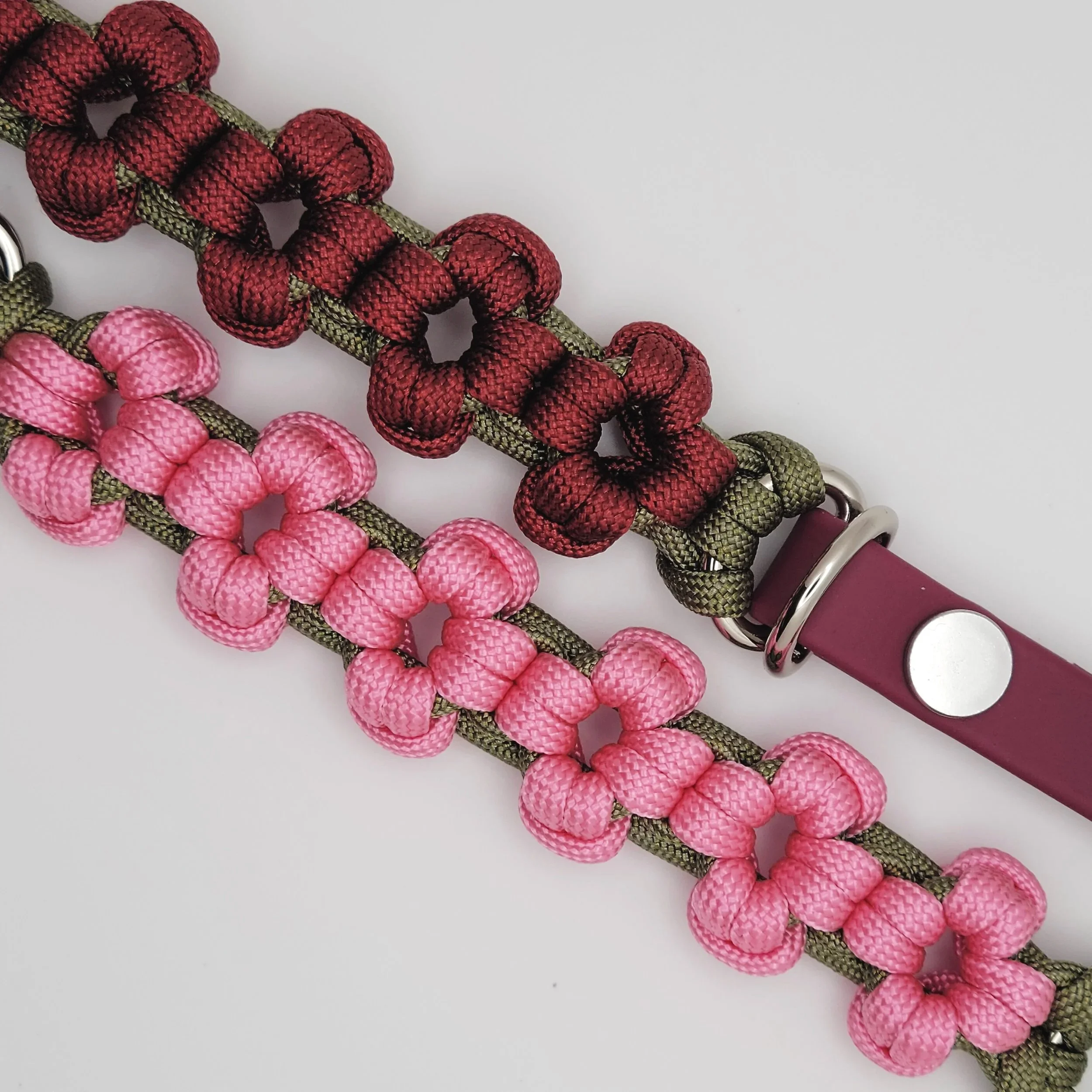 Valentine Blossom Weave Dog Collar