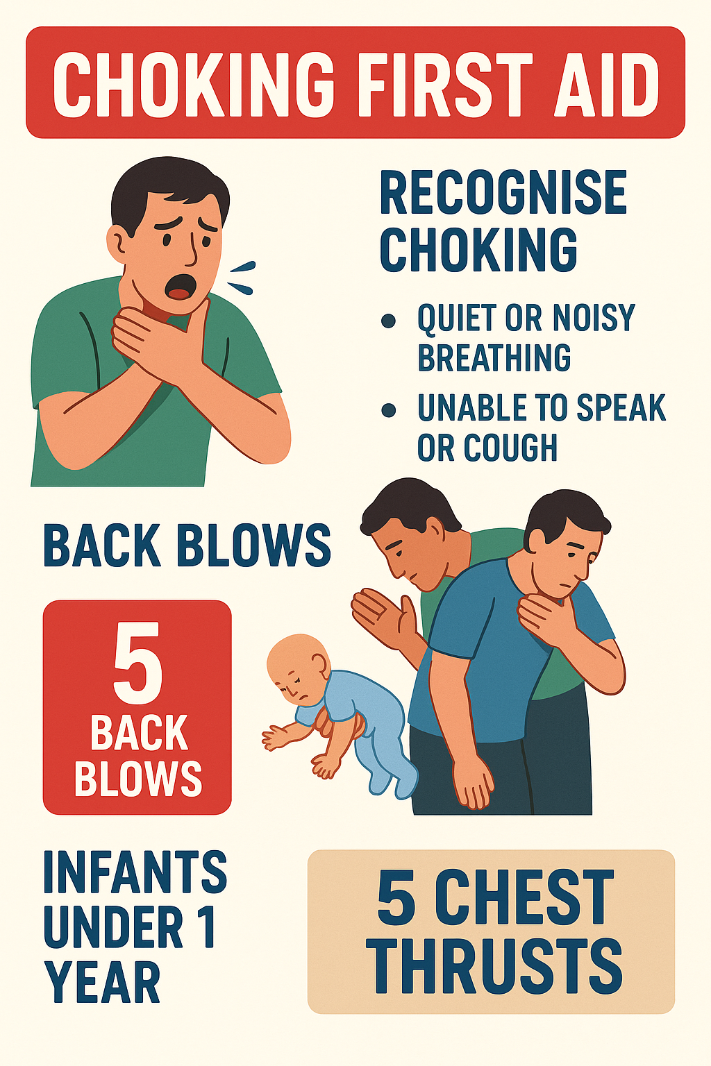 Choking First Aid – What To Do for Adults, Children &amp; Infants
