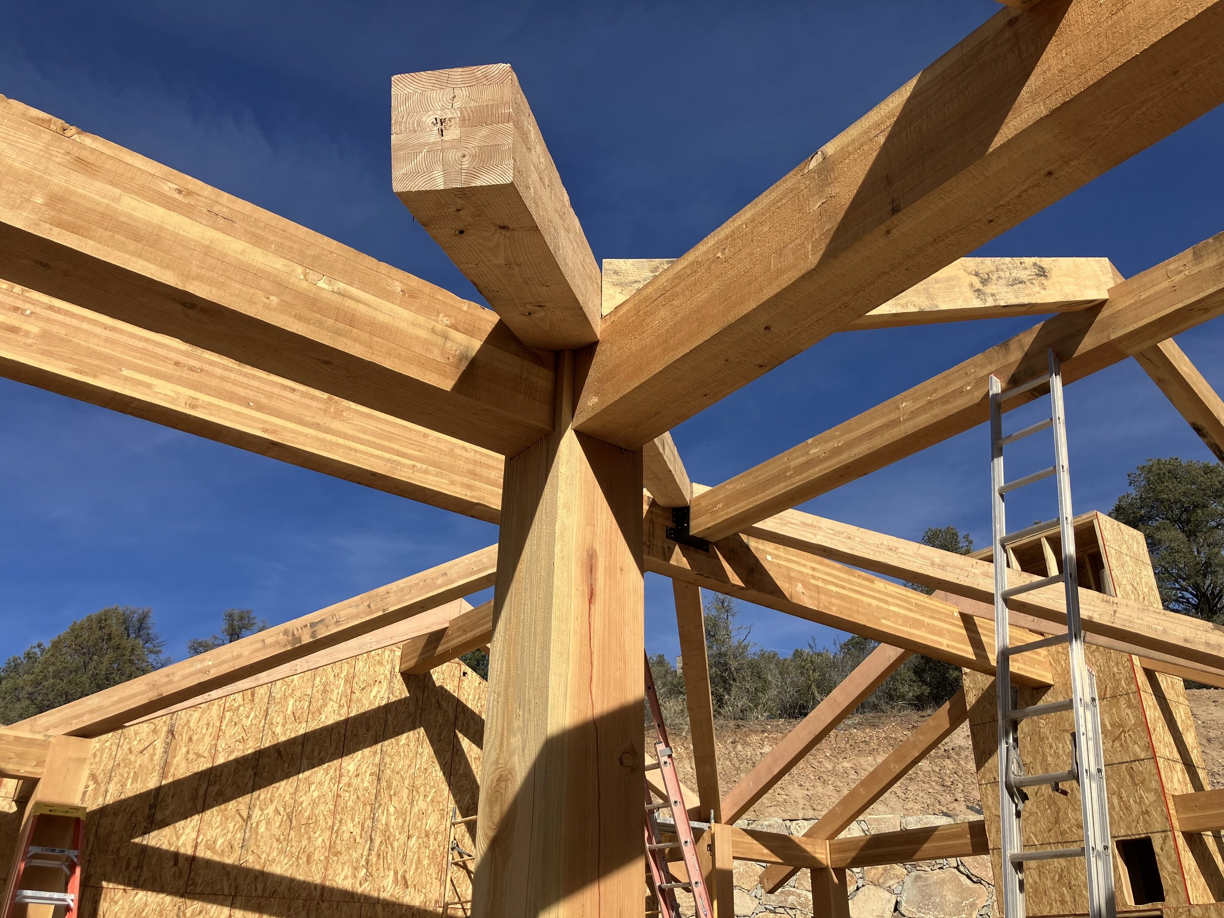 Timber work by excellent carpenter. Advanced Framing. 