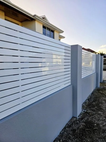 White Aluminium Slat Fence Infill Panel Joondalup4.jpg
