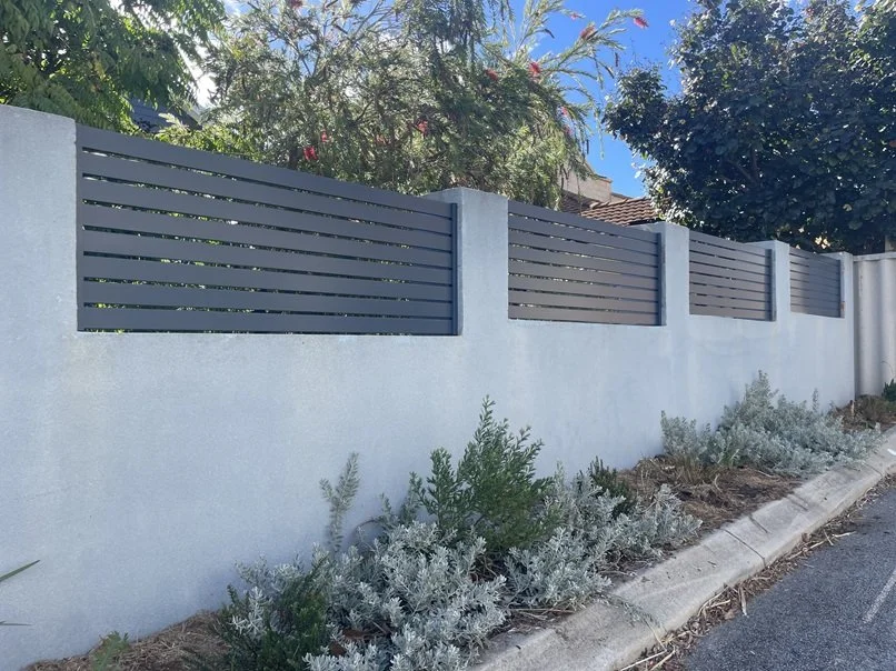 Custom Deep Ocean Aluminium Slat Front FenceInstall Scarborough.jpg