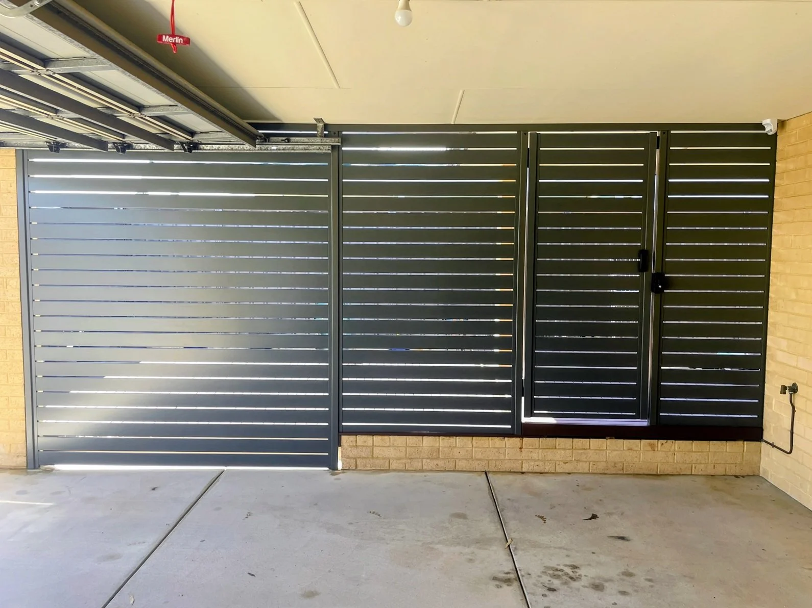 Garage/Carport Enclosure  - 100mm Woodland Grey slats, 10mm gaps in Banksia Grove