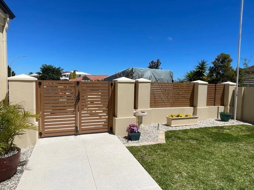 Double Slat Gate Brick infill Fence.JPG