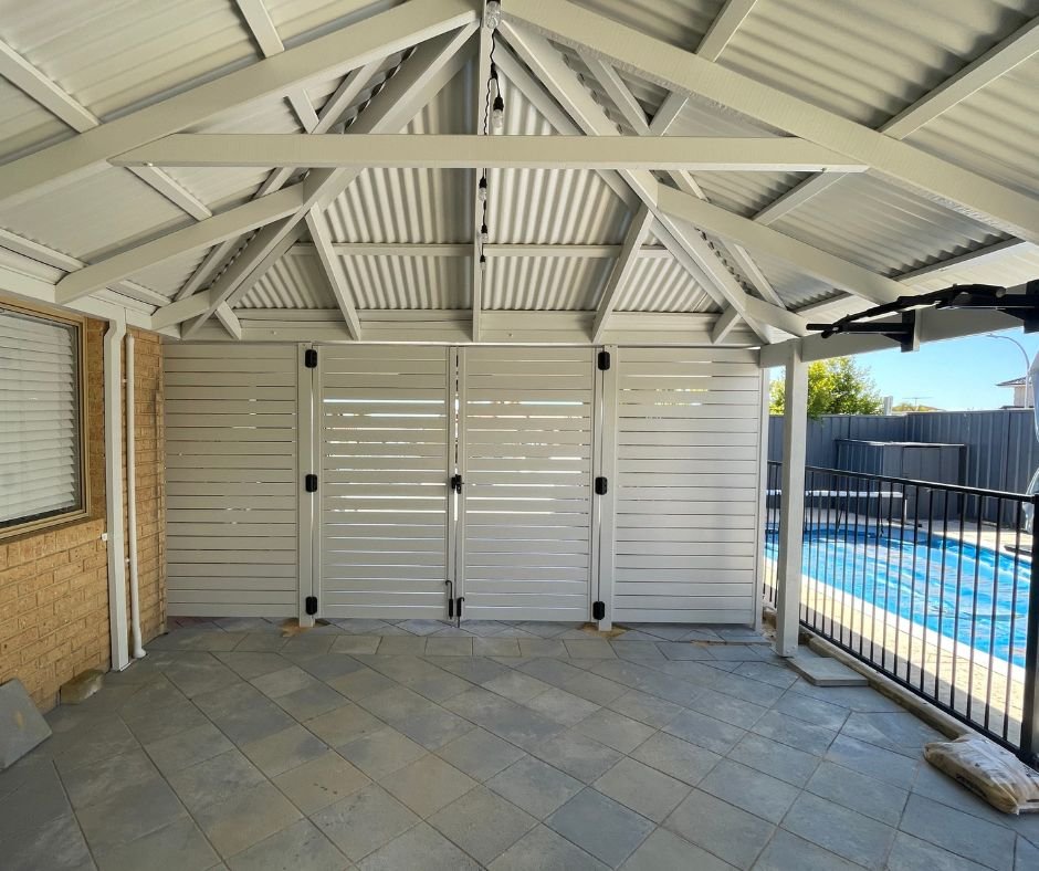 Surfmist 100mm Aluminium Slat Gate &amp; Privacy Panels Currambine