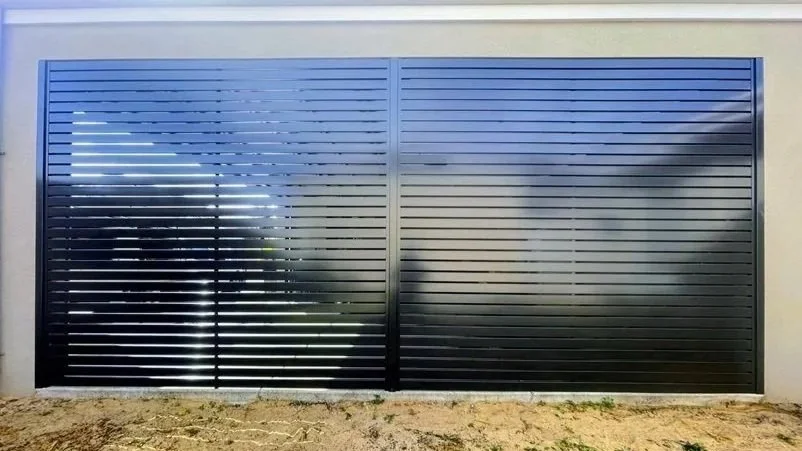 after installing aluminium slat privacy screen to garage stirling