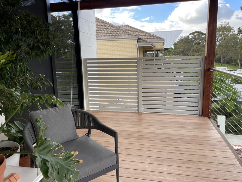 Privacy Screen Balustrade Aluminium Slat Install Perth
