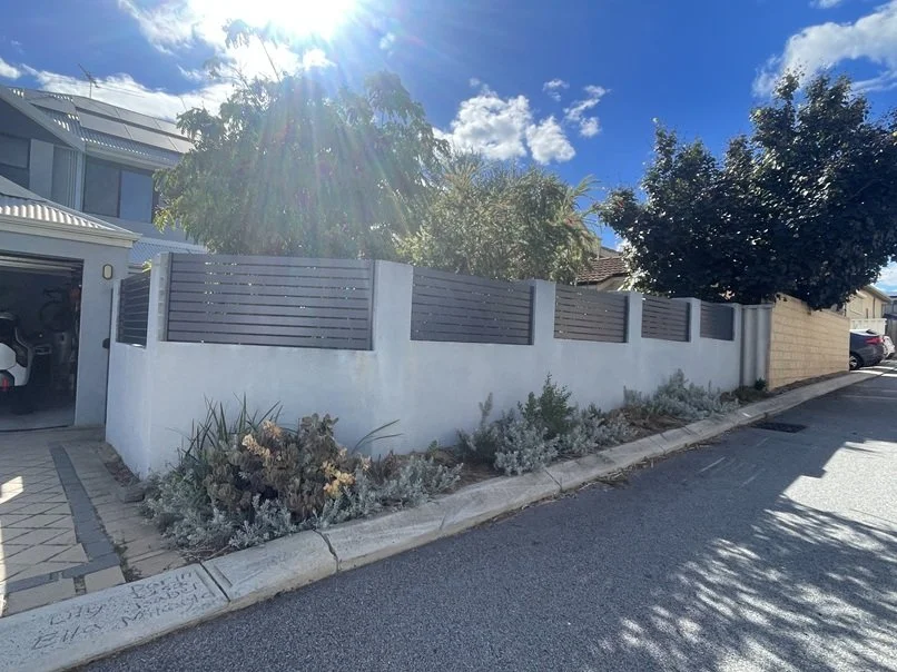Aluminium Slat Fence Infills Custom Deep Ocean 65mm slats  in Scarborough