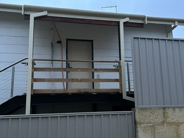 Before Privacy Screen Balustrade Aluminium Slat Install Perth