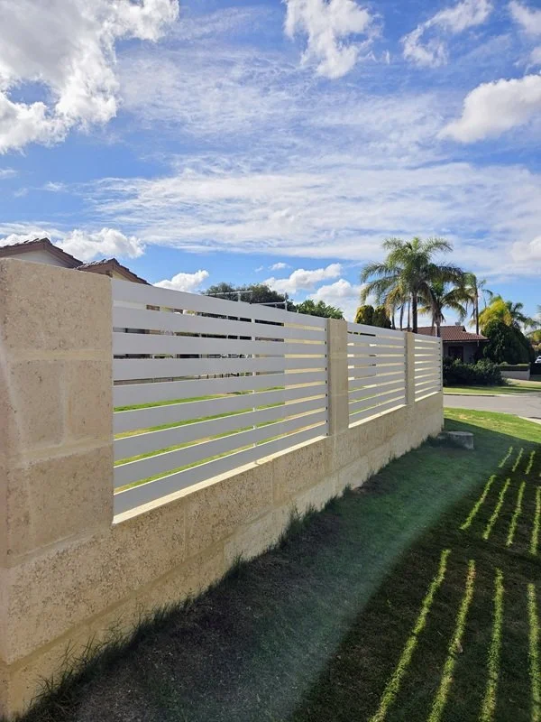100mm Aluminium Slat Fence Infills Brick Fence Kingsley2.jpg