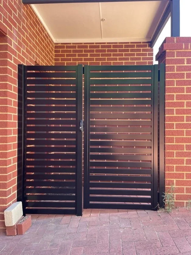 Black Aluminium Slat Gate and Pane Install Scarborough