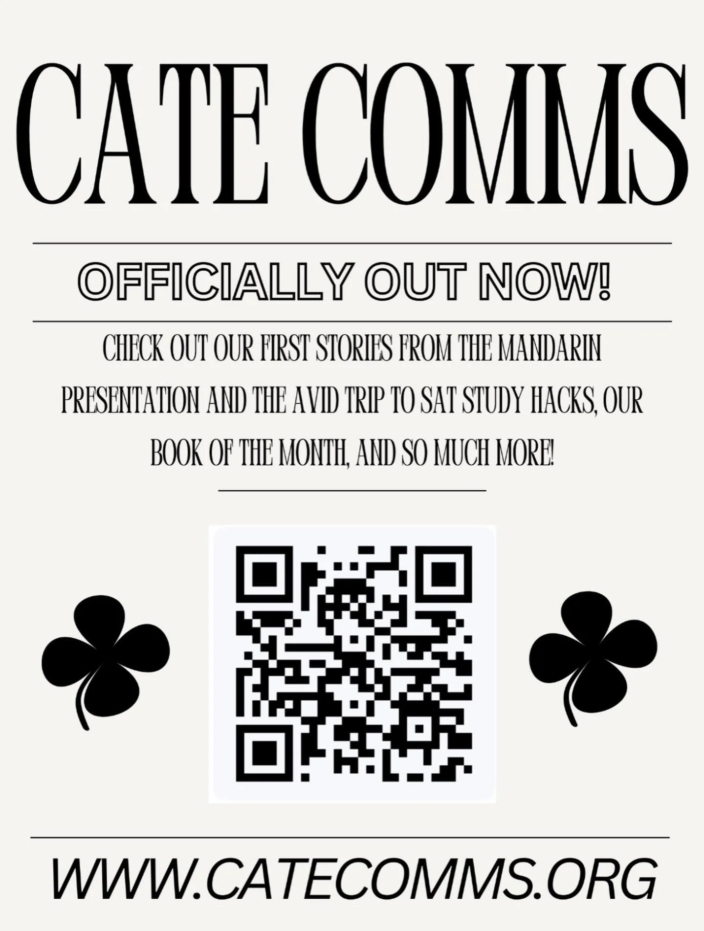 We are officially up and running! Make sure to check us out at www.catecomms.org! ☘️