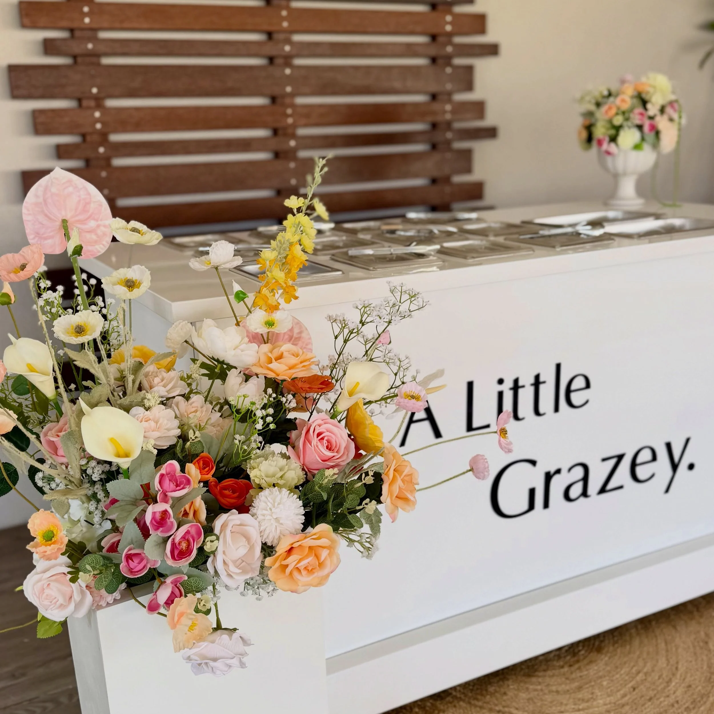 One of our recent events, where we brought together the grazing and styling details for a beautiful celebration 💛🌸

From our Charcuterie Cart to simple table styling, we helped create a cohesive setup with soft pinks, peachy tones, florals and beau