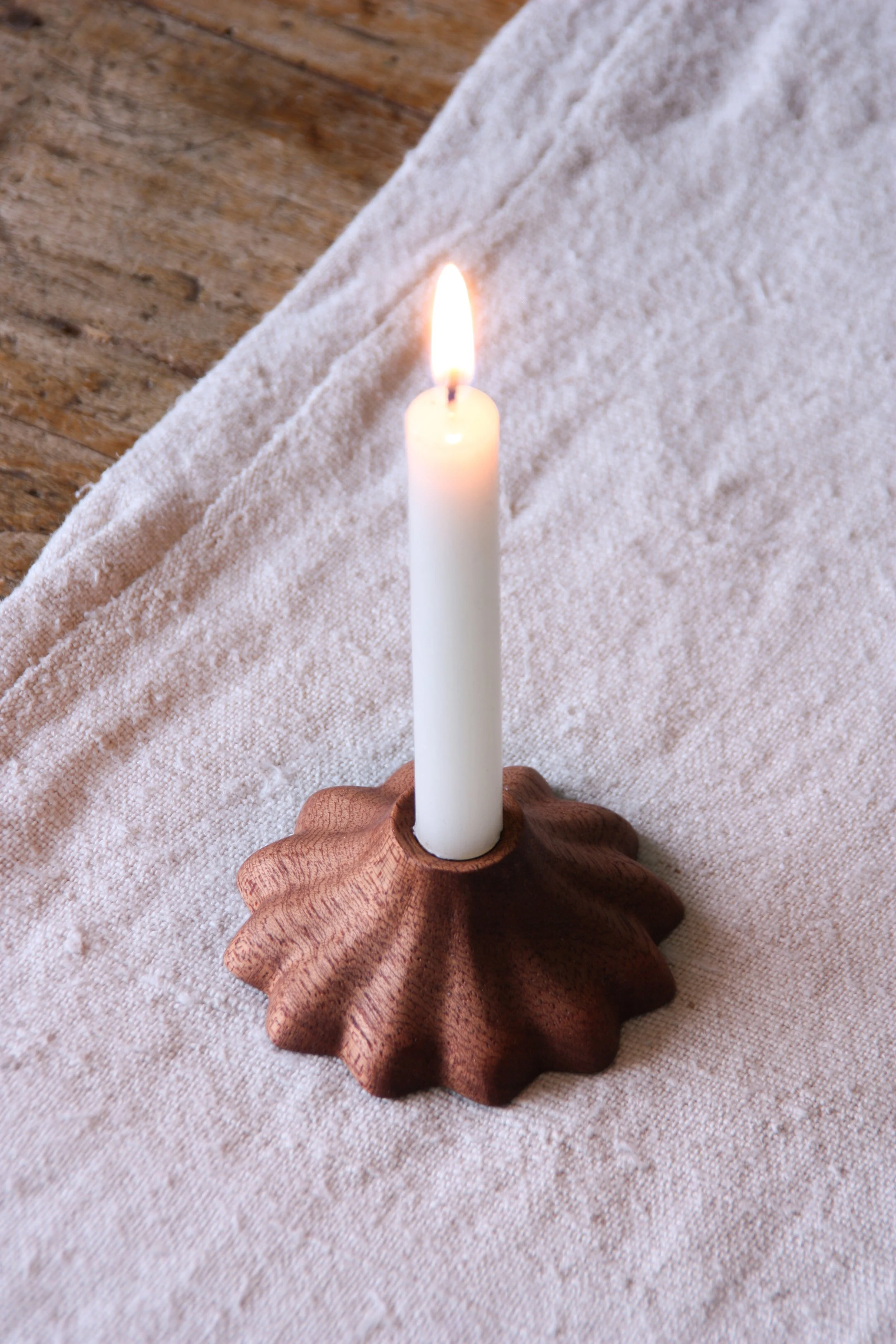 Mini Kruller Candle Holder - Sapele