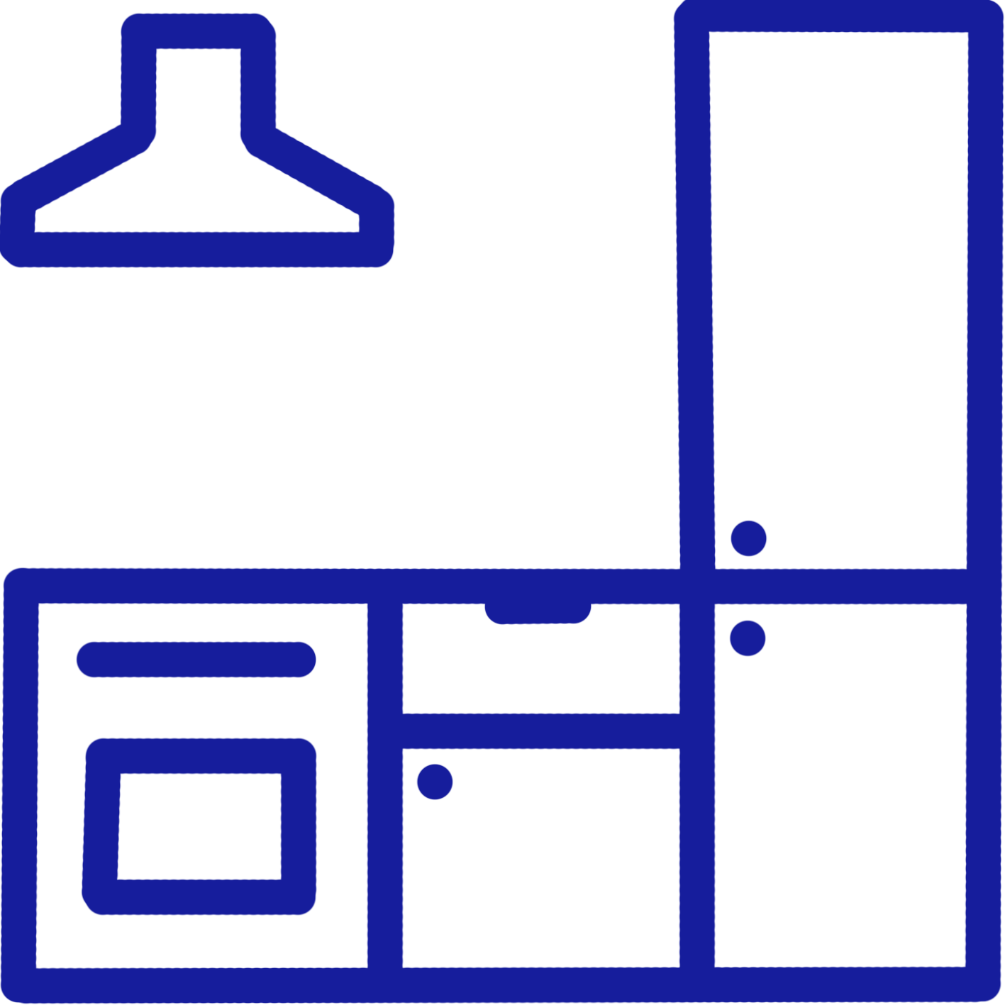 Kitchen with Oven and Fan Hood