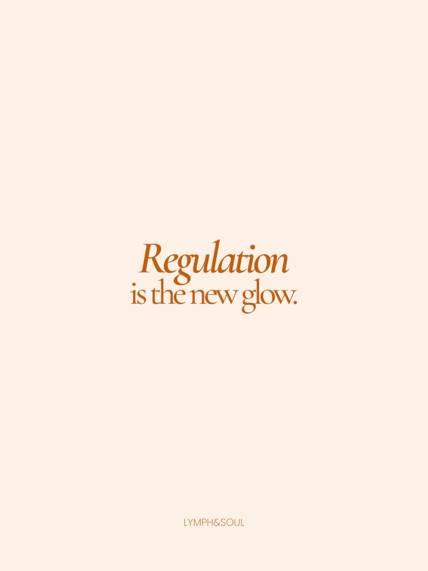 When your body feels safe, your lymph flows naturally, the tension softens and your skin is beautifully radiant. Regulation is the new glow ✨