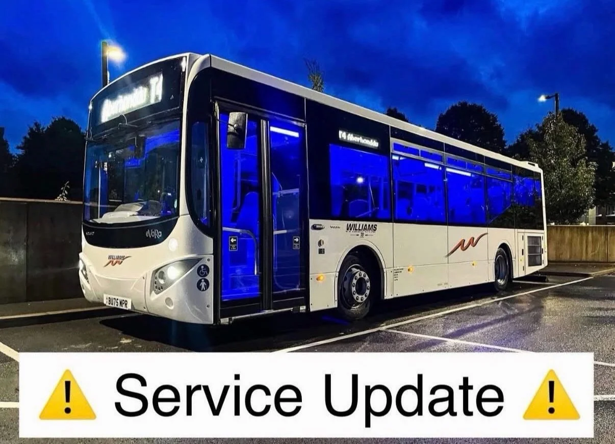 Service X43 / 43 

Due to multiple temporary traffic lights and roadworks around Abergavenny, our X43 and 43 services are running late. 

We apologise for any inconvenience this may cause.