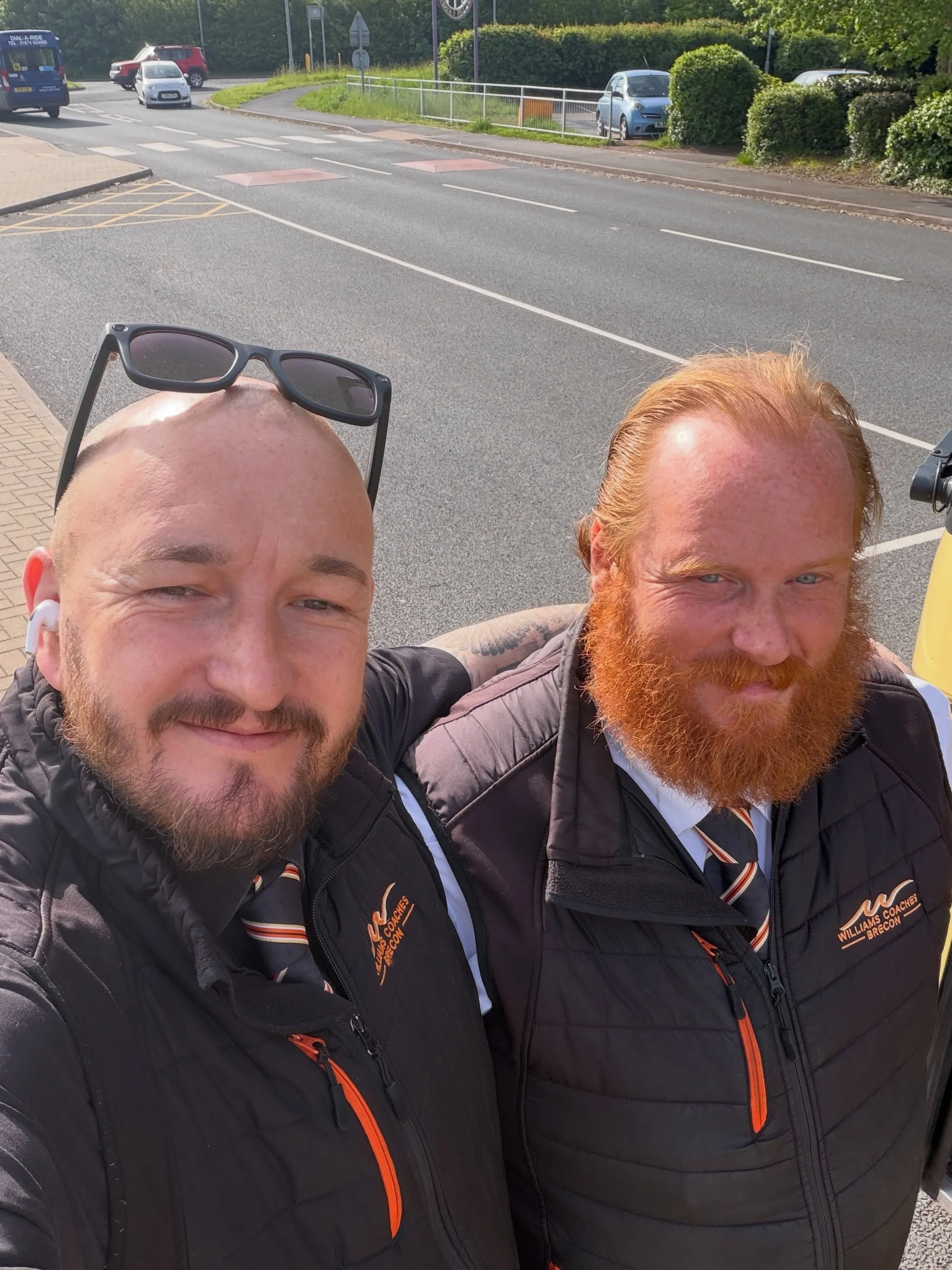 Some selfies from our staff out enjoying the sun yesterday 🌞 

Safe to say the coach air con was working well, a few passengers started looking for blankets ❄️ 😂