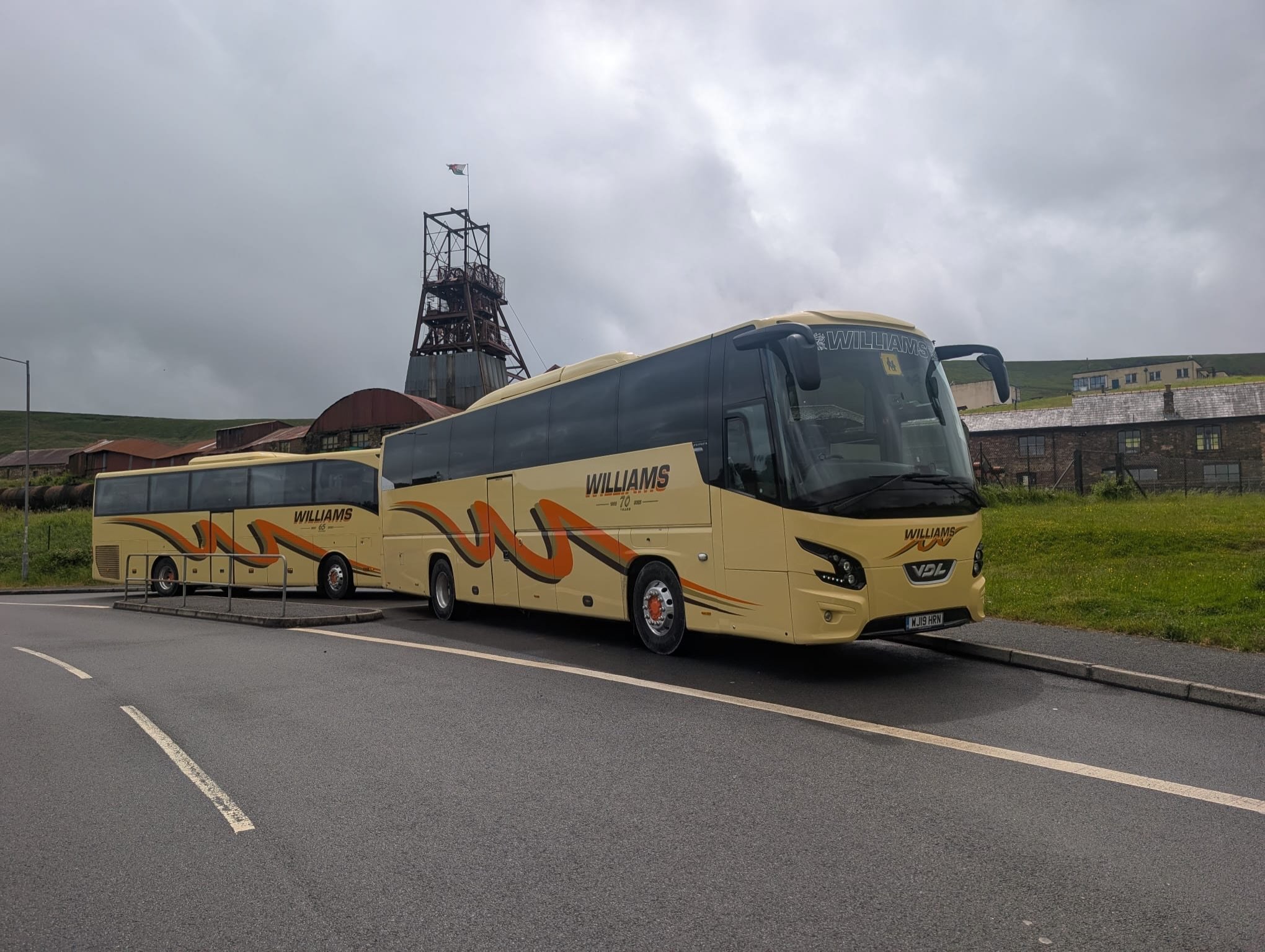 Becky and Niall were parked beneath the headframe at The Big Pit today, where thousands once travelled hundreds of feet underground to work. 

Today, they had the easier journey, just passengers and considerably more legroom.

#coachhire #coachhirewa