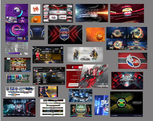 Initial mood board research for the art style for MyNBA2K