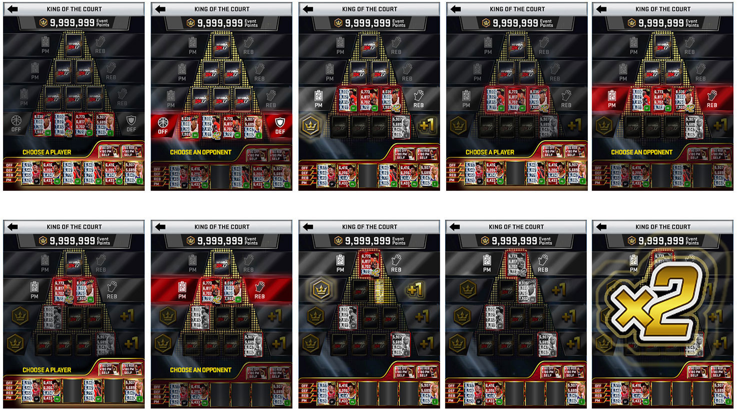 Actual screen flow showcasing the UX for the new game mode