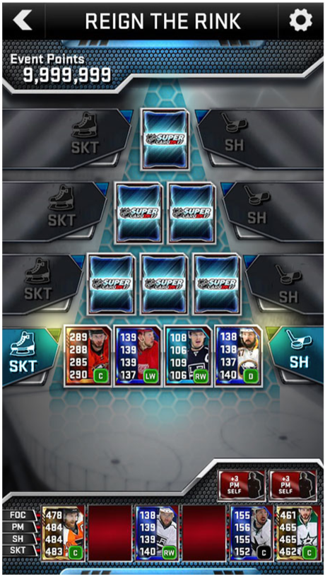 UI layout for Reign the Rink game mode