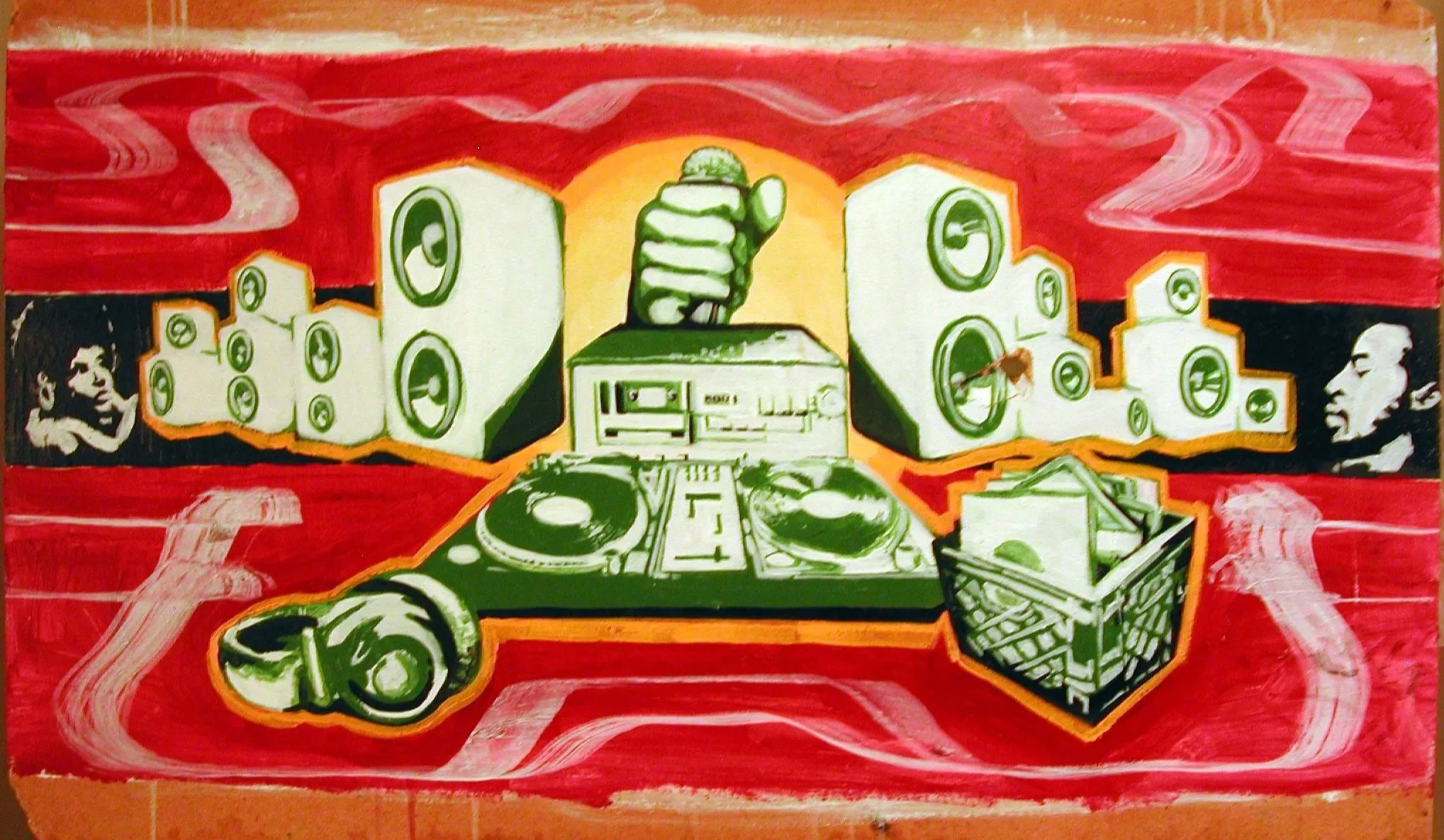 POWER - Acrylic on found board, 2006.