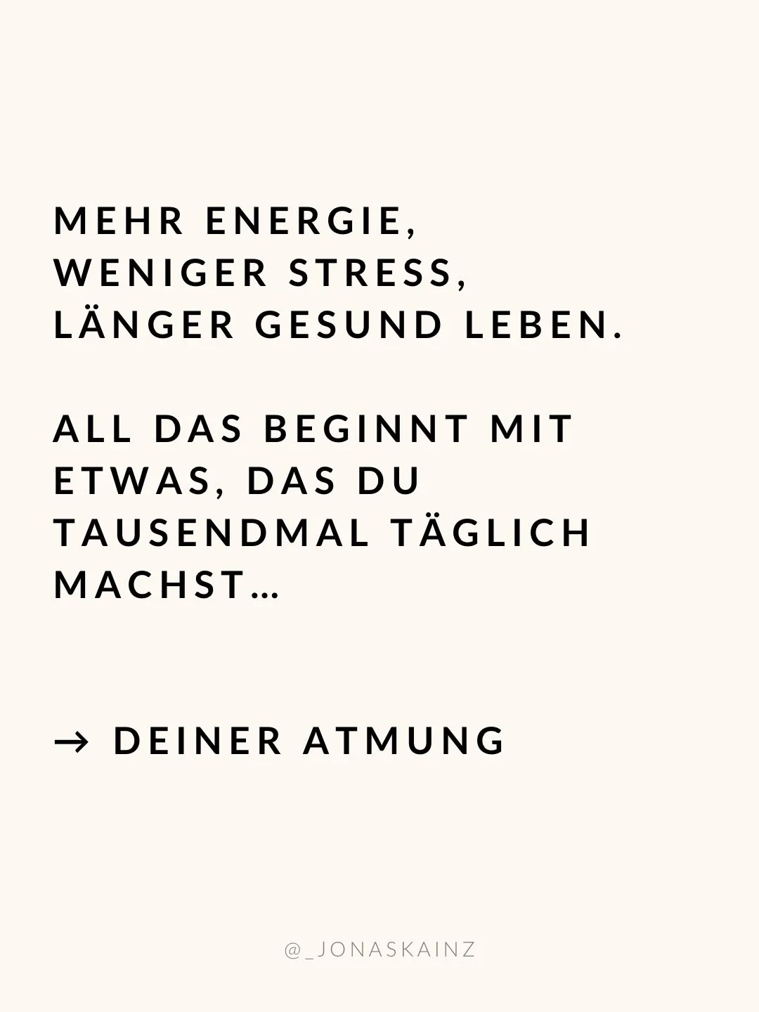 Du atmest jeden Tag tausende Male.
Aber hast du dich jemals gefragt, wie?

Der Unterschied ist krass:

17.280 vs. 8.640 Atemz&uuml;ge pro Tag.

Das sind 8.640 Signale weniger an dein Nervensystem.

Und genau das kannst du trainieren.

Egal ob du:
ges