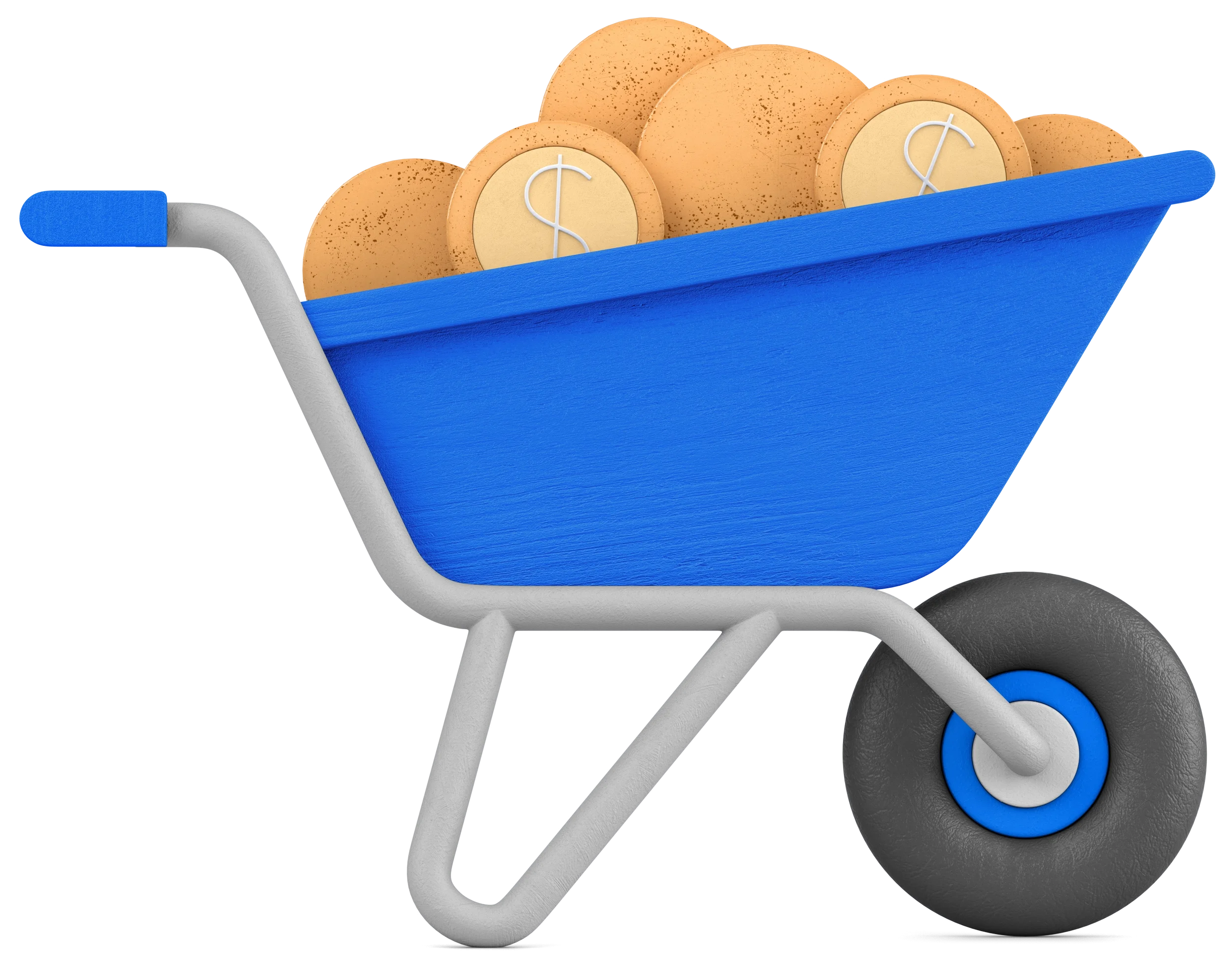 ANZ 3D wheelbarrow asset for motion design