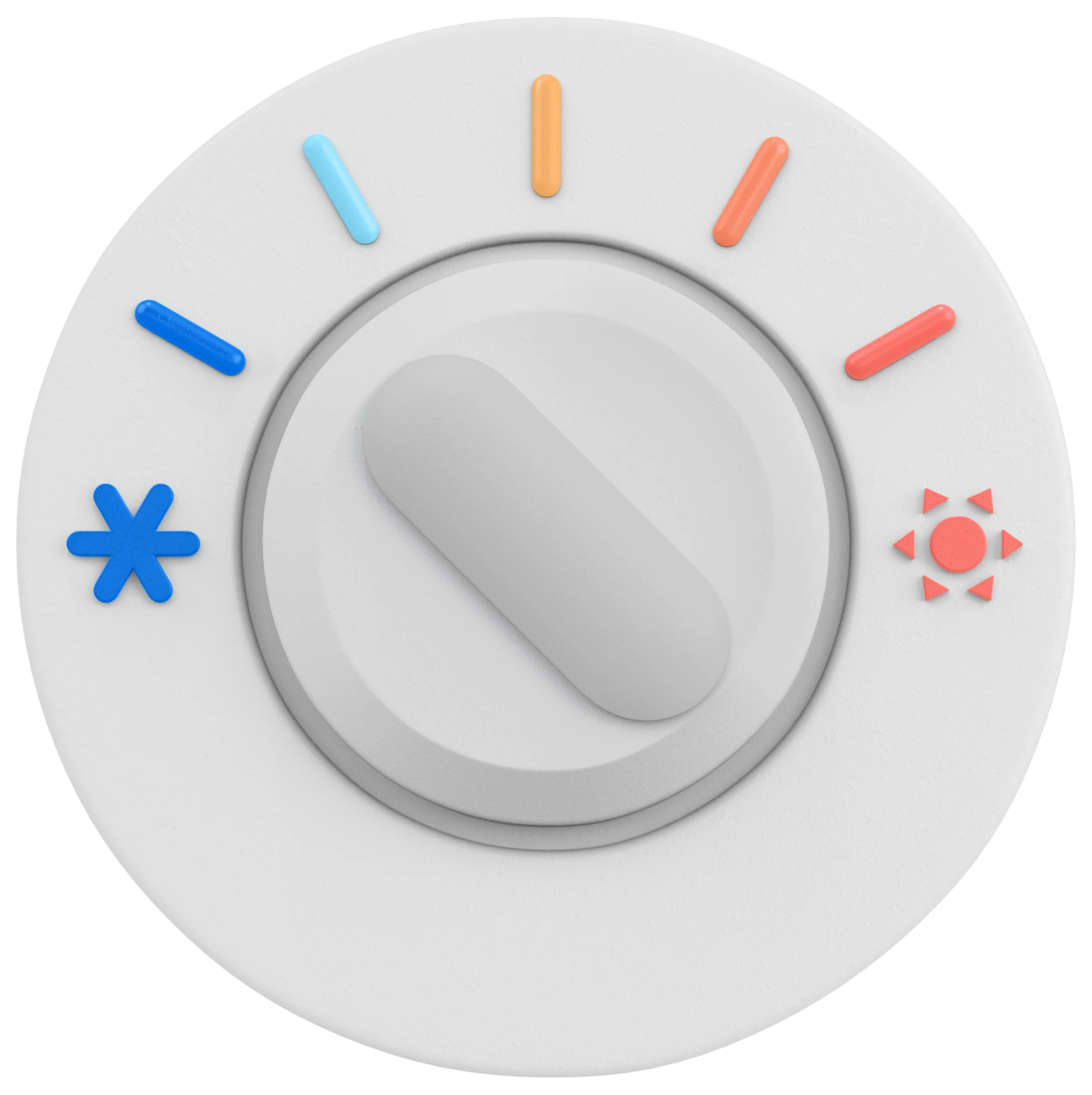 Stylized 3D thermostat asset produced for ANZ Bank digital design suite