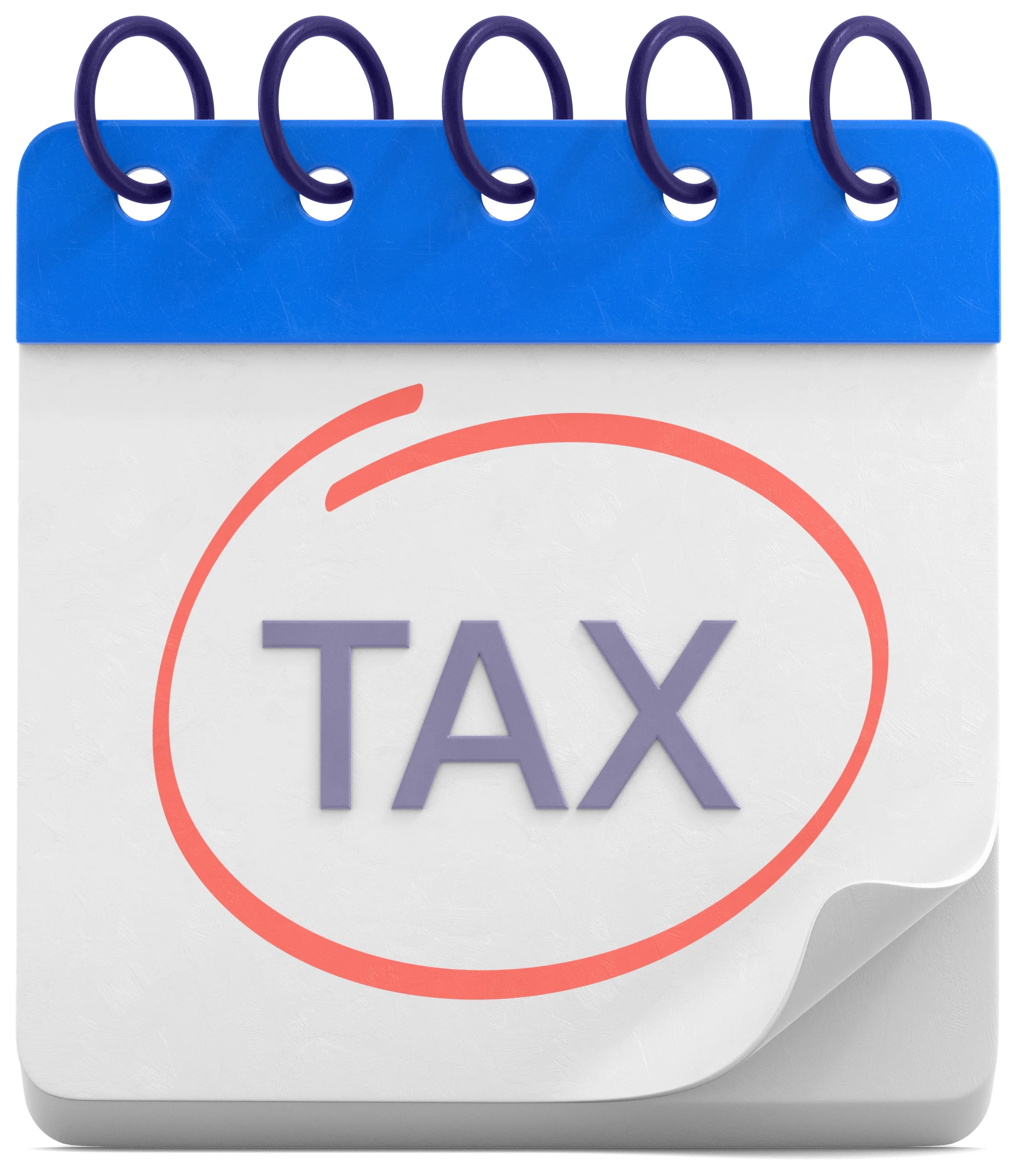 3D tax calendar icon produced for ANZ Bank marketing visuals