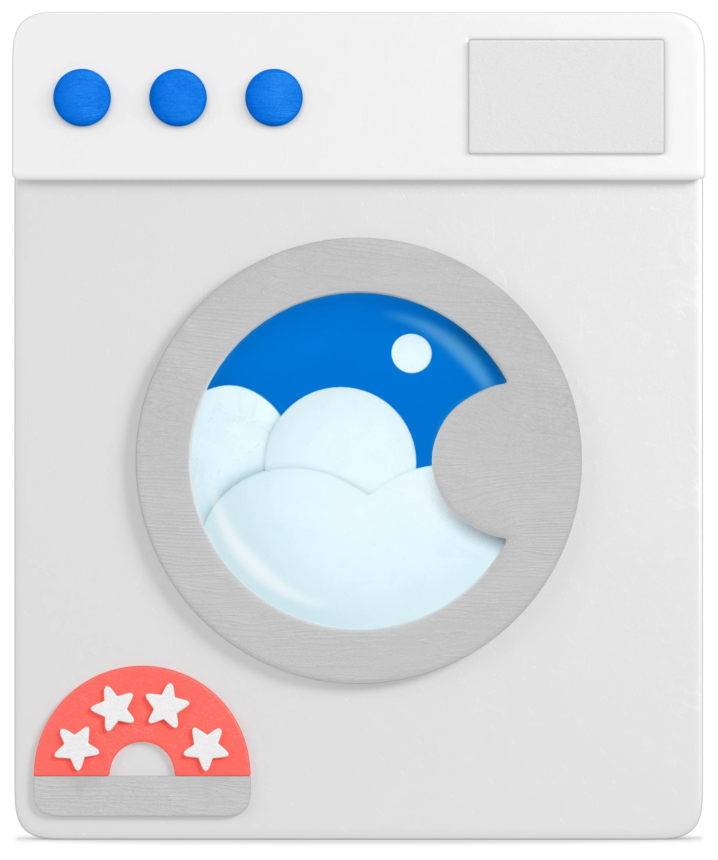 3D washing machine model created for ANZ Bank app and social visuals