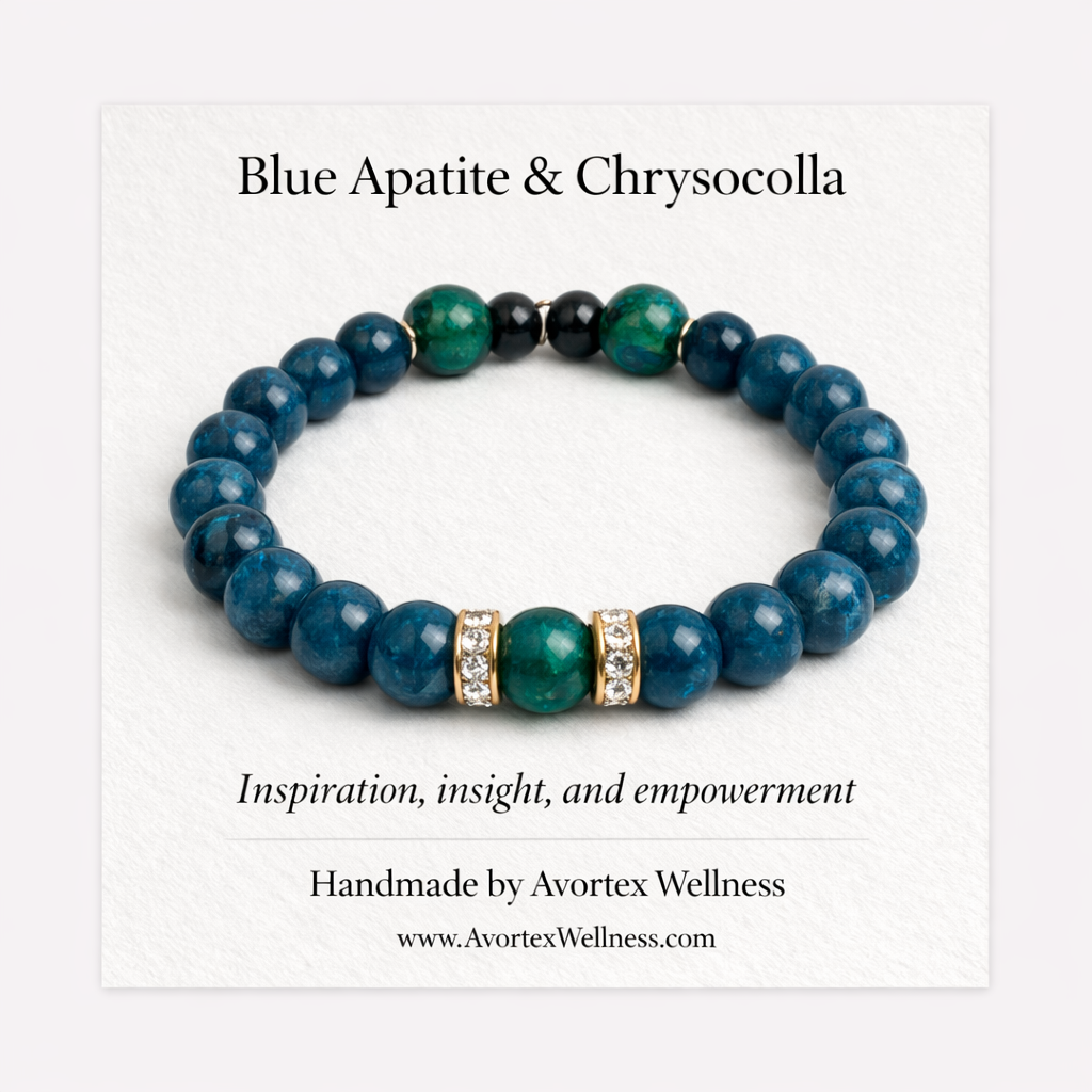 Blue Apatite & Chrysocolla Bracelet