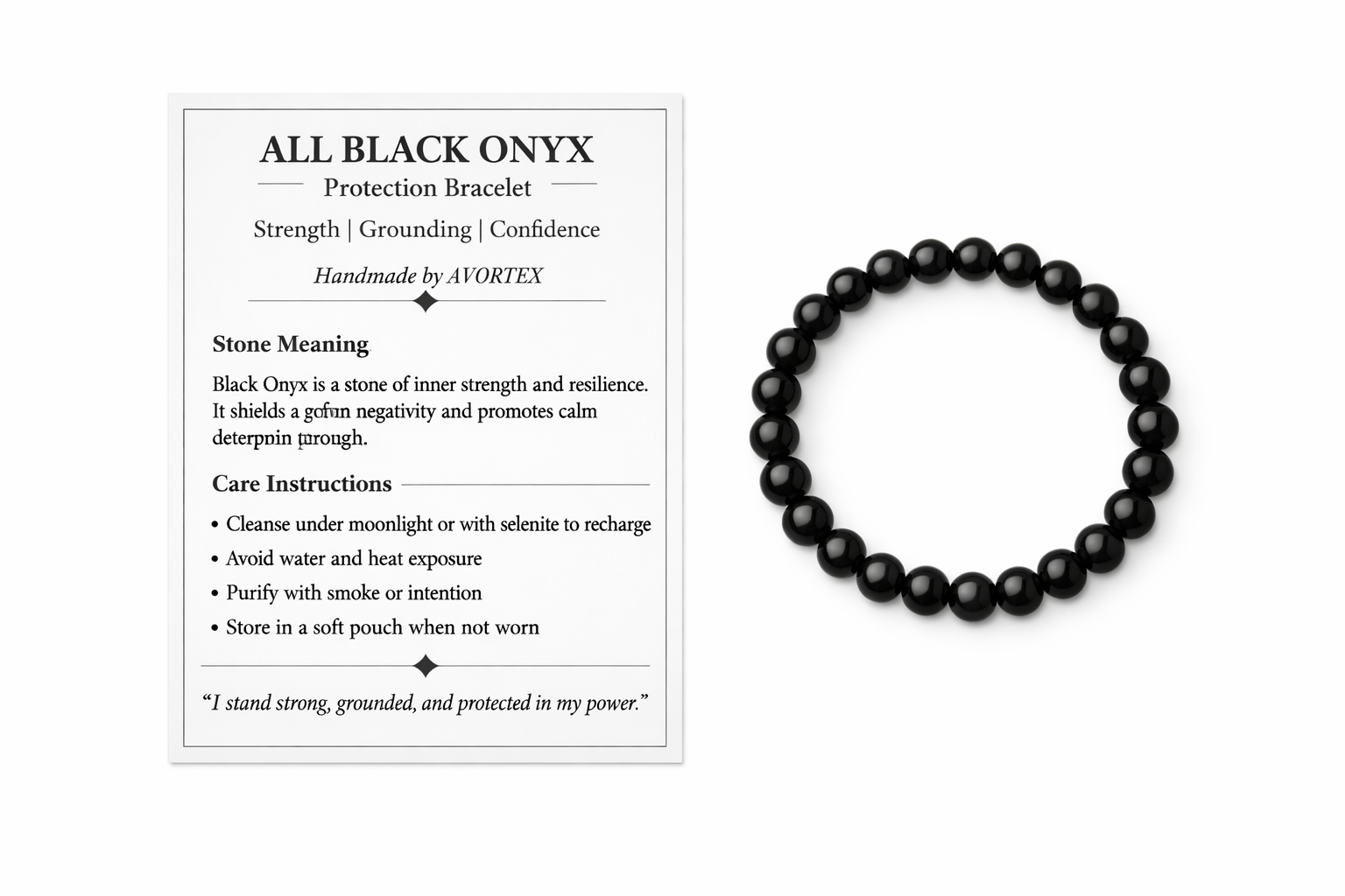 All Black Onyx Bracelet