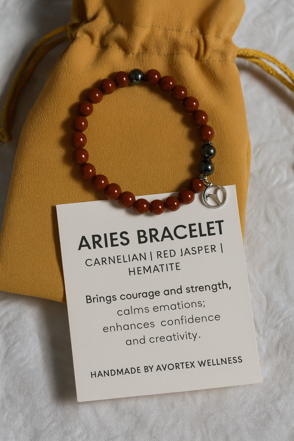 Aries Crystal Bracelet – Fire • Courage • Forward Motion