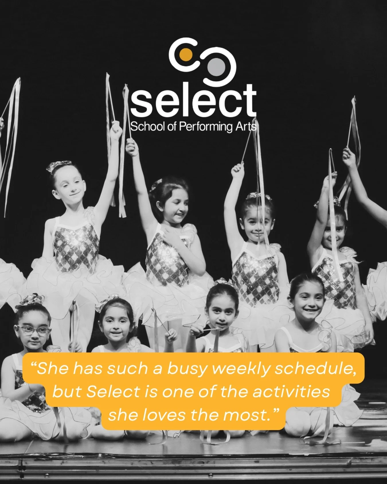 To all of our parents and students with busy schedules, thank you for finding time for Select 💛