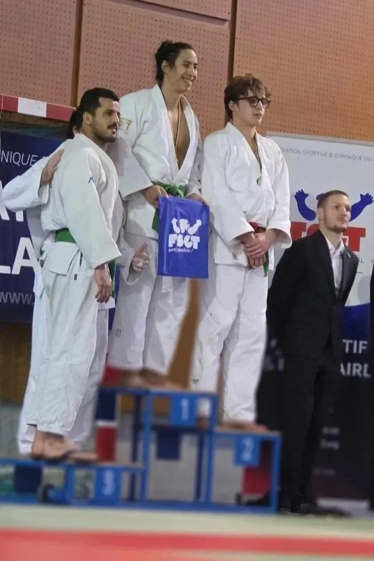 Podium masculins -85kg (ceinture jaune à verte)