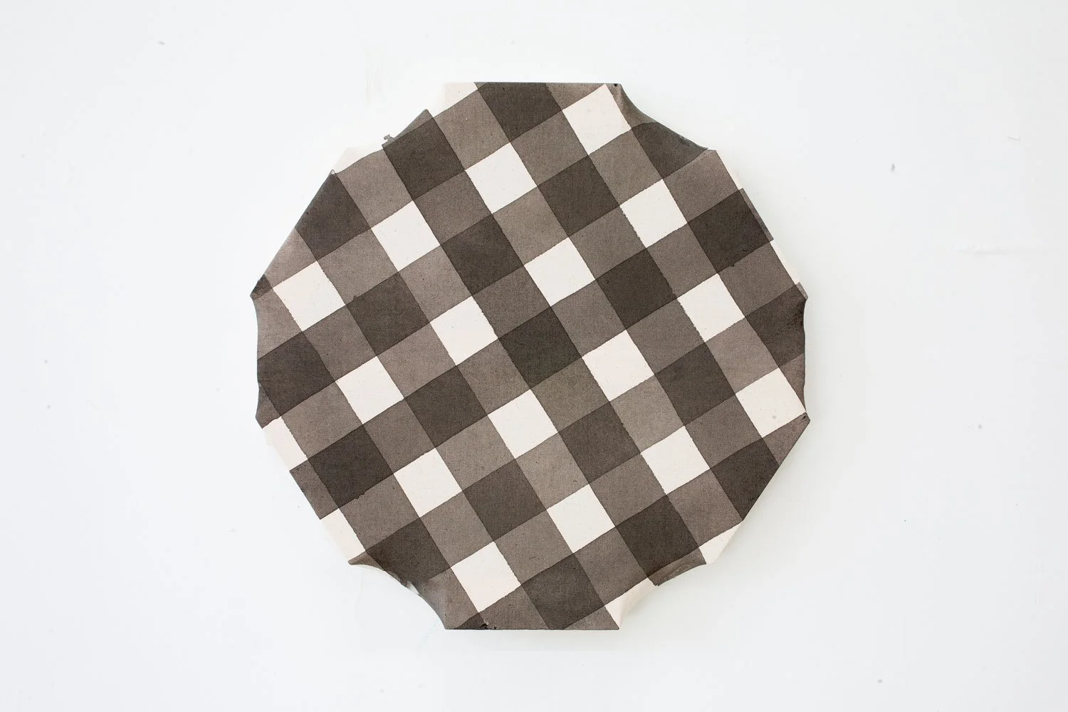 Gingham S Black, 2025, acrylic on canvas, 50 x 50 cm