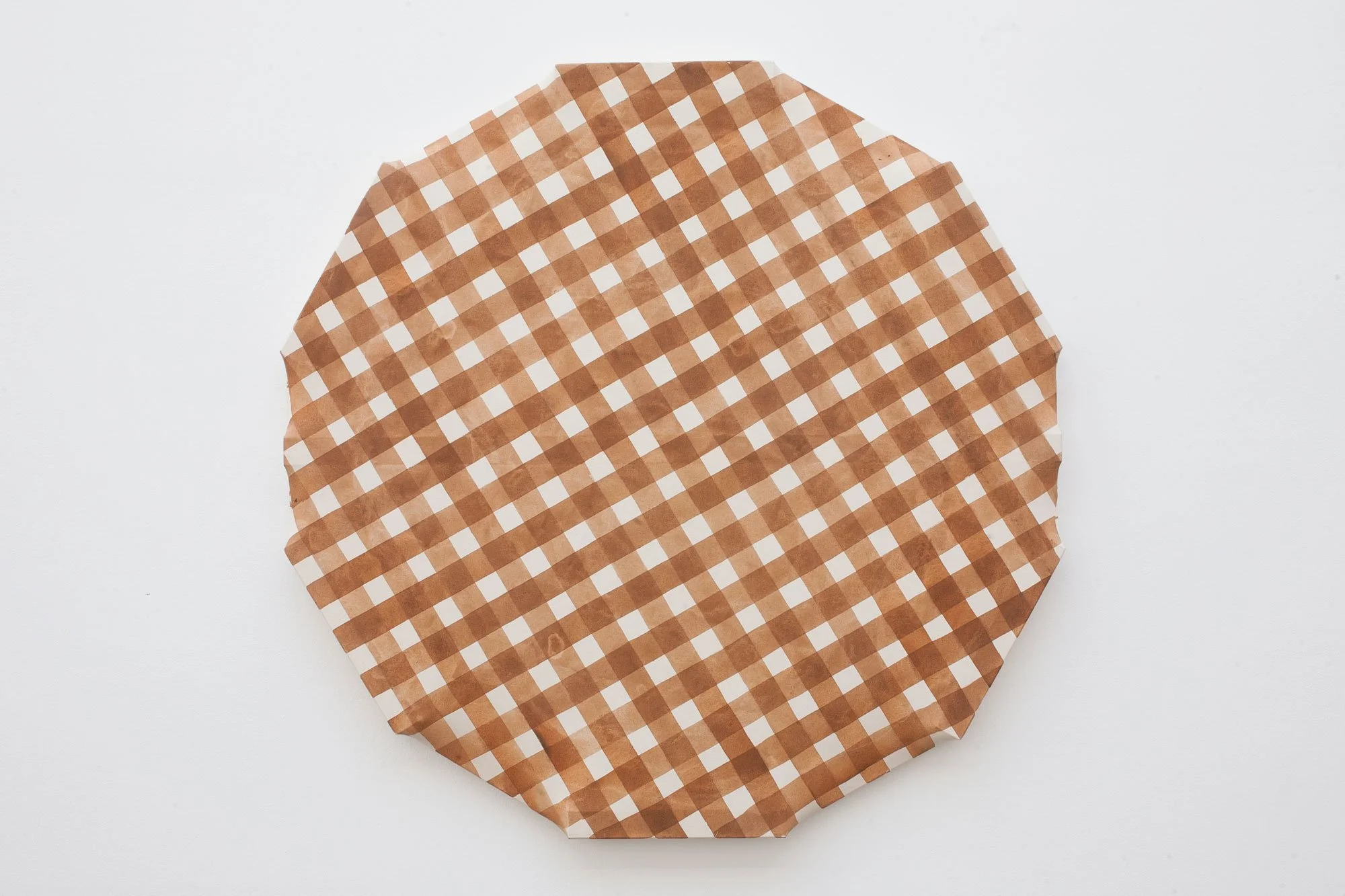 Gingham Brown, 2022, acrylic on canvas, 150 x 150cm