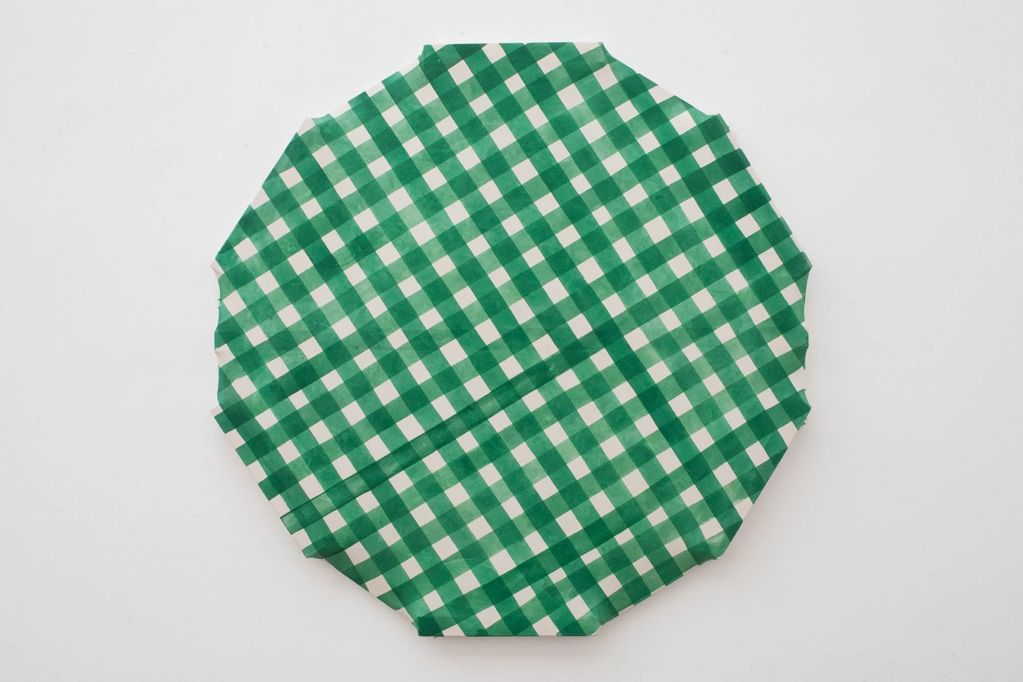 Gingham Green, 2022, acrylic on canvas, 150 x 150cm