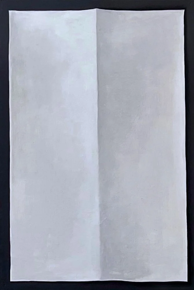 Harald Erath, Concealed Equinox I, 2025, oil on wood, 30 × 20 cm