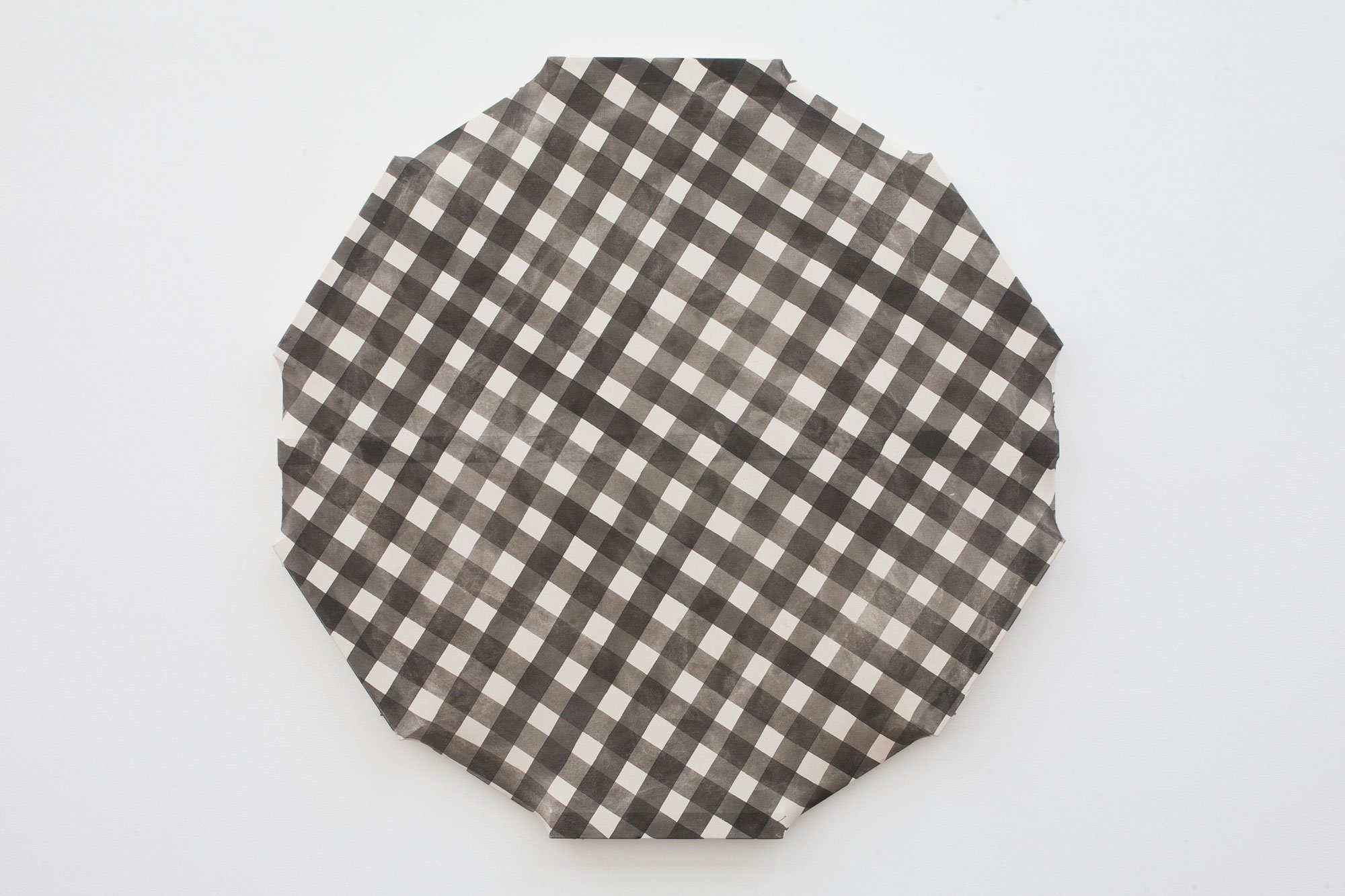Gingham Black, 2022, acrylic on canvas, 150 x 150 cm