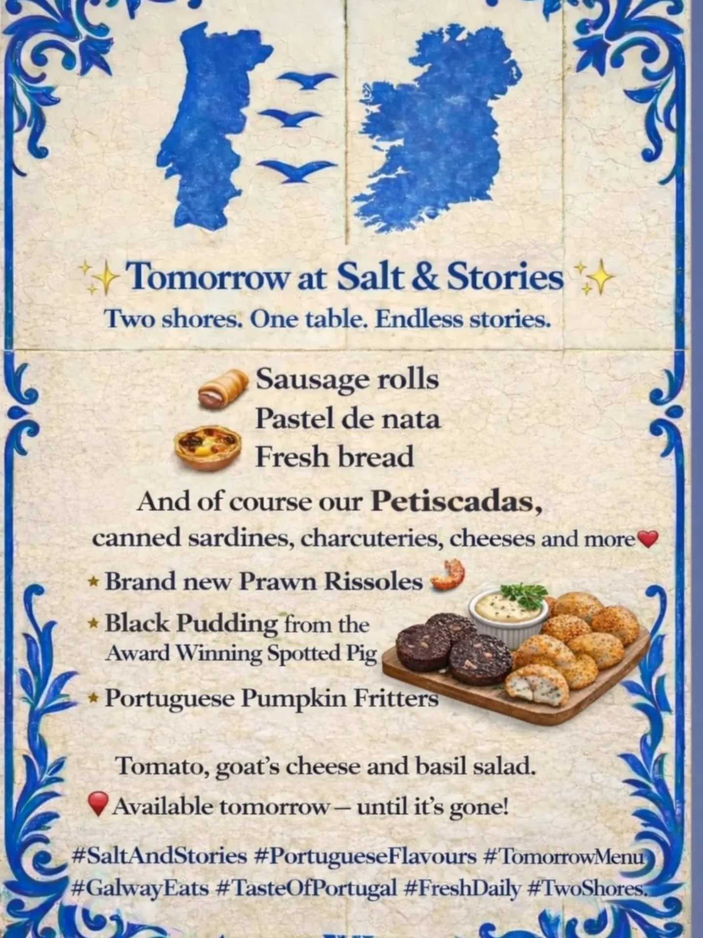 🕣 Open from 8:30am to 5:30pm
📍 Main Street, Headford Town &mdash; across from Aroma

Simple food, honest flavours, made with care.
Available tomorrow &mdash; until it&rsquo;s gone!